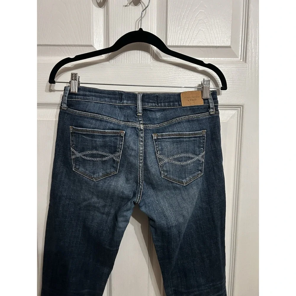 abercrombie & fitch jeans perfect stretch 28 W 6 dark wash‎ denim straight leg